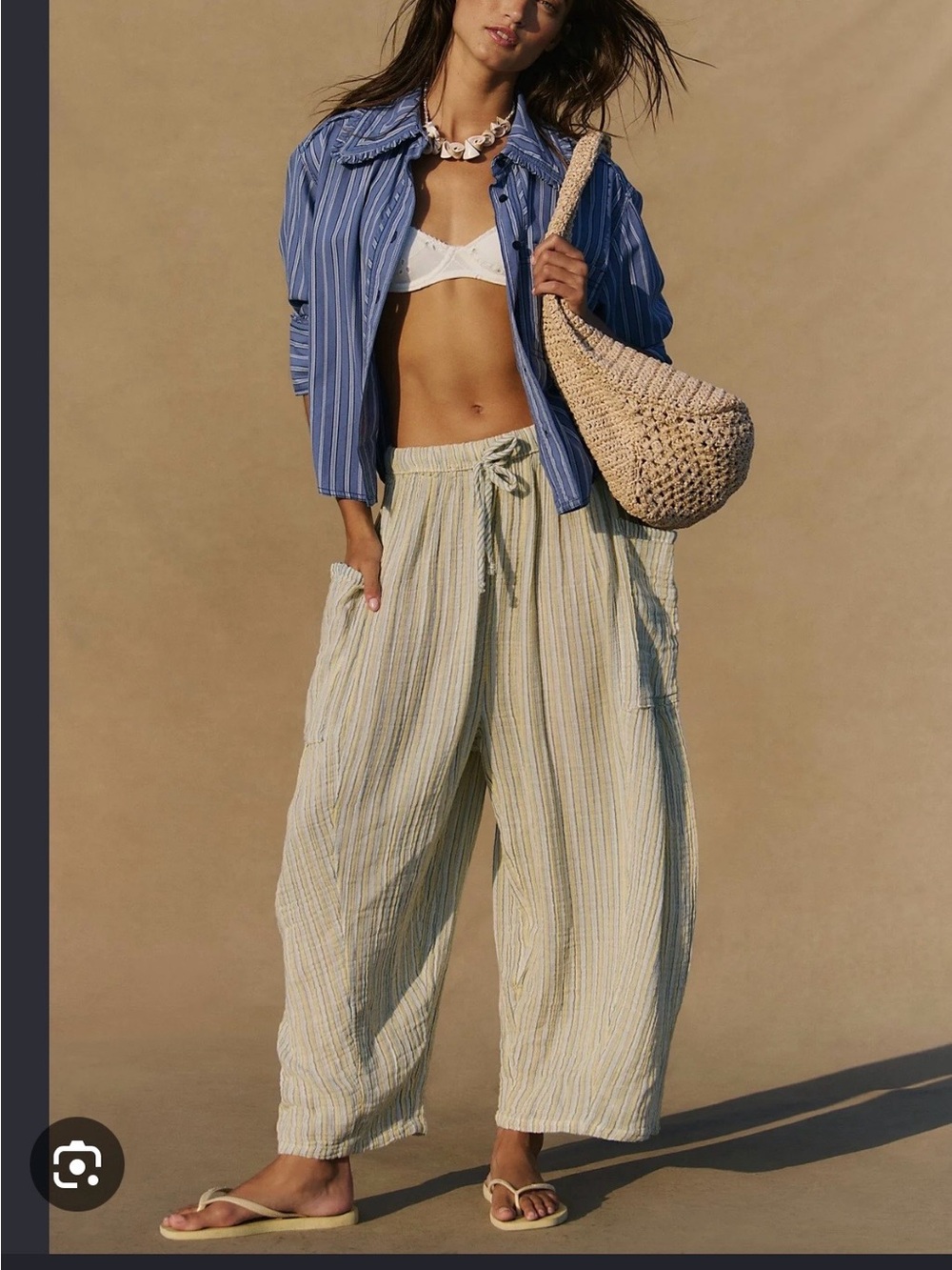 Free People Quin striped pants